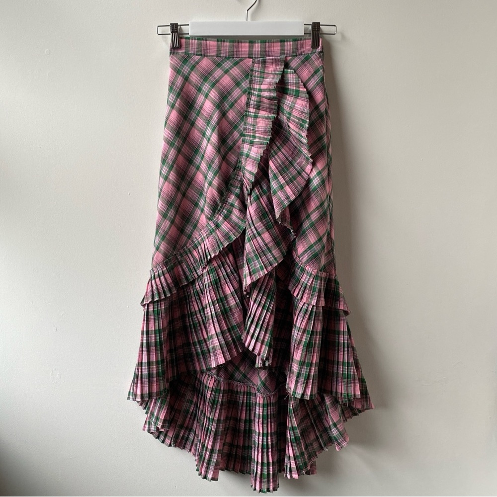 Croquette Plaid Skirt